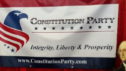 The Constitution Party's booth at the 2018 Conservative Political Action Conference.